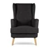 Habitat Callie Fabric Wingback Chair - Charcoal -Trend Furniture 8729651 R Z001A