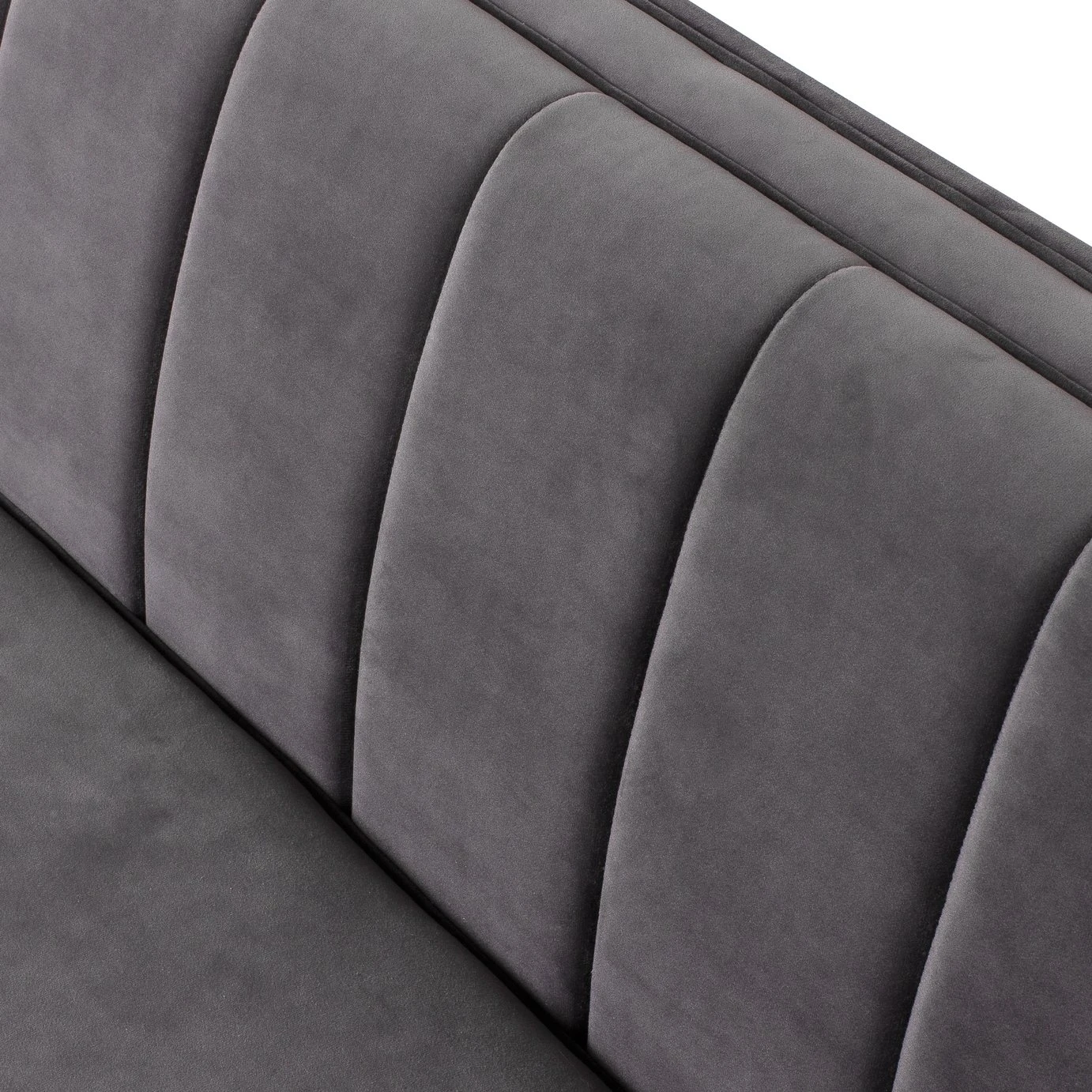 Habitat Vanessa Velvet 3 Seater Sofa - Grey 9 Habitat Vanessa Velvet 3 Seater Sofa - Grey - Image 7