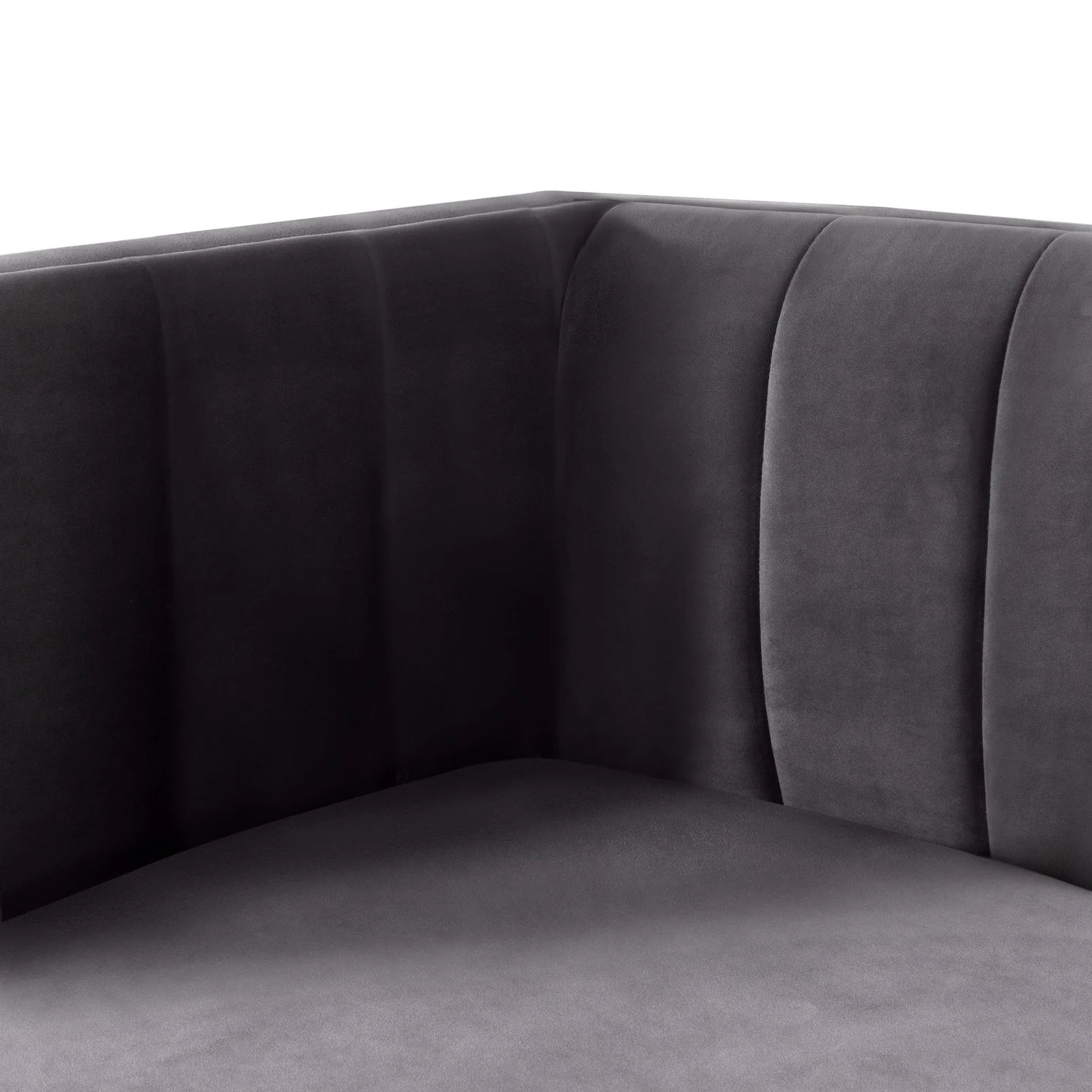 Habitat Vanessa Velvet 3 Seater Sofa - Grey 11 Habitat Vanessa Velvet 3 Seater Sofa - Grey - Image 9