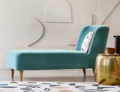 Habitat Daisy Velvet Corner Chaise Sofa - Grey -Trend Furniture 8774187 R Z002C