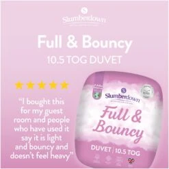 Slumberdown Full And Bouncy 10.5 Tog Duvet - Single -Trend Furniture 8800927 R Z002A