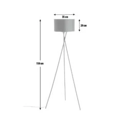 Habitat Matt Tripod Floor Lamp - Black -Trend Furniture 8838298 R Z001E