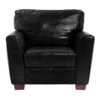 Habitat Milford Leather Chair - Black -Trend Furniture 8841773 R Z001A