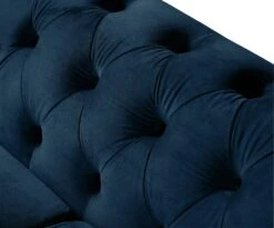 Habitat Chesterfield Velvet 3 Seater Sofa - Blue 16 Habitat Chesterfield Velvet 3 Seater Sofa - Blue -Trend Furniture 8869298 R Z005A