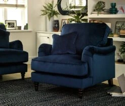 Habitat Matilda Velvet Armchair - Blue 10 Habitat Matilda Velvet Armchair - Blue -Trend Furniture 8878595 R Z001C