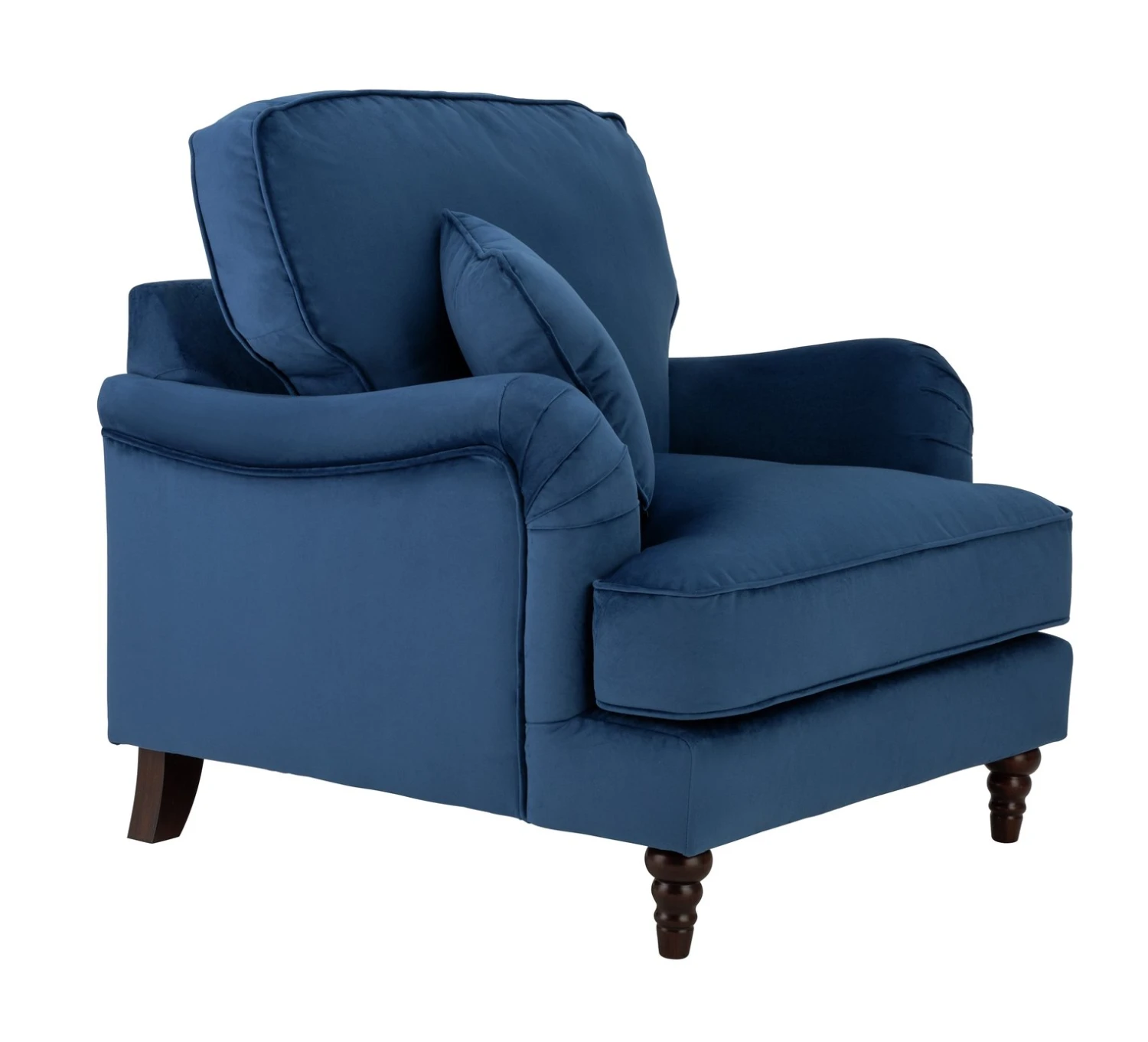 Habitat Matilda Velvet Armchair - Blue 6 Habitat Matilda Velvet Armchair - Blue - Image 4