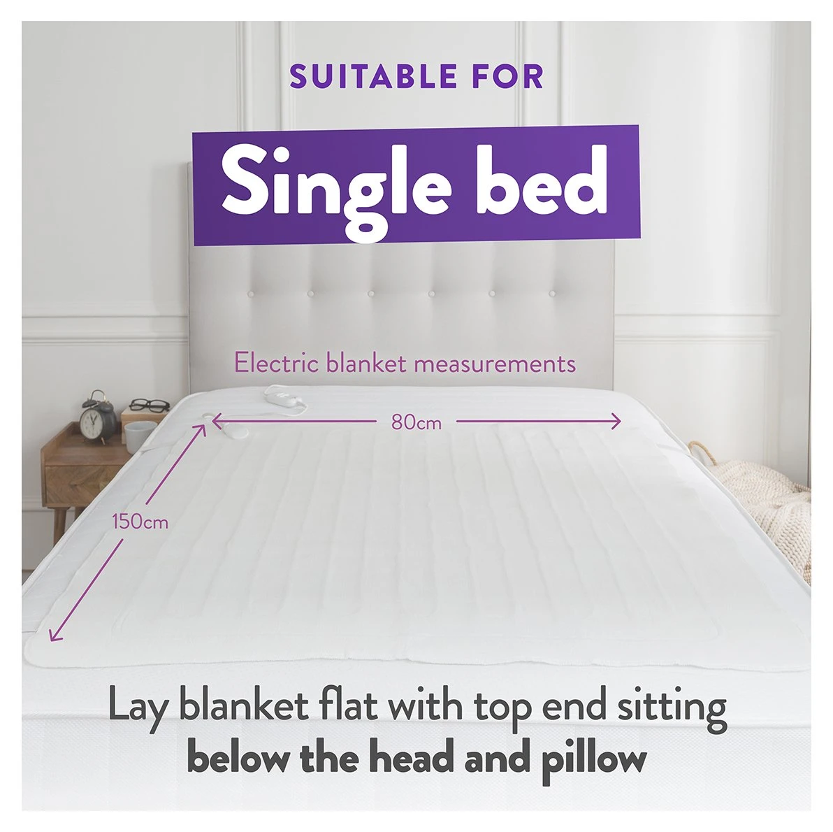 Slumberdown Warm And Cosy Electric Underblanket - Single 11 Slumberdown Warm And Cosy Electric Underblanket - Single - Image 9