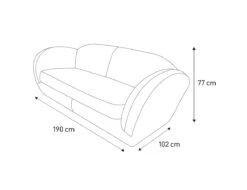 Habitat Layla Velvet 3 Seater Sofa - Yellow -Trend Furniture 8889797 R E001