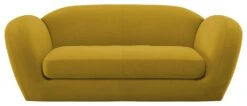 Habitat Layla Velvet 3 Seater Sofa - Yellow