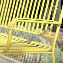 Habitat Indu 2 Seater Metal Bench - Yellow 12 Habitat Indu 2 Seater Metal Bench - Yellow -Trend Furniture 8906474 R Z002C