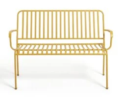 Habitat Indu 2 Seater Metal Bench - Yellow 11 Habitat Indu 2 Seater Metal Bench - Yellow -Trend Furniture 8906474 R Z003A