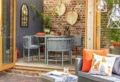 Habitat Nordic 4 Seater Rattan Patio Set - Grey -Trend Furniture 8925620 R Z011C