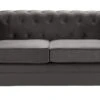 Habitat Chesterfield Velvet 2 Seater Sofa - Charcoal -Trend Furniture 8935782 R Z001A