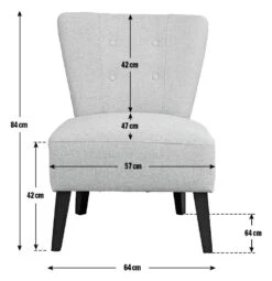 Habitat Delilah Fabric Cocktail Chair - Charcoal 17 Habitat Delilah Fabric Cocktail Chair - Charcoal -Trend Furniture 8937773 R Z020A