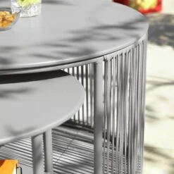 Habitat Ipanema Metal Garden Coffee Table - Grey -Trend Furniture 8957045 R Z003C