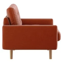 Habitat Fenner Velvet Fabric Armchair - Orange -Trend Furniture 8962982 R Z004A