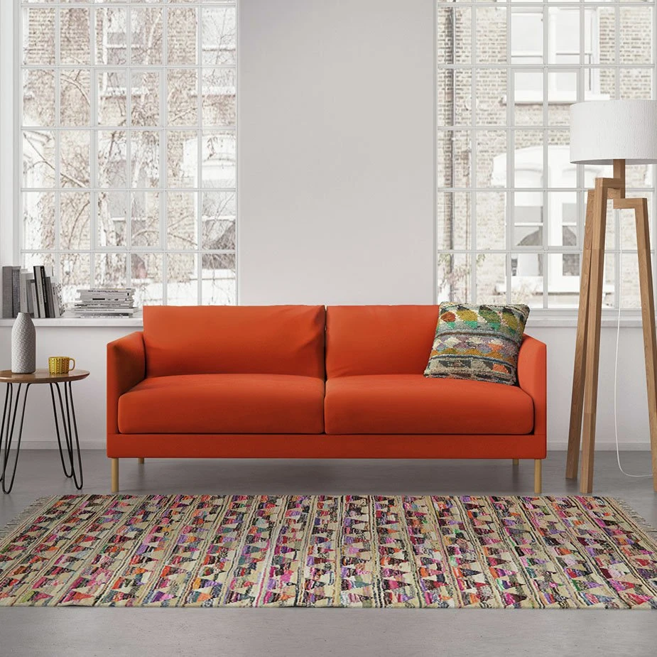 Habitat Hyde 3 Seater Fabric Sofa Bed - Orange 4 Habitat Hyde 3 Seater Fabric Sofa Bed - Orange - Image 2