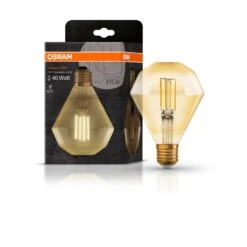 Osram 40W ES LED Vintage Diamond Light Bulb -Trend Furniture 9163065 R Z002A