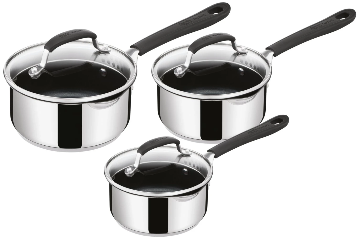 Tefal Jamie Oliver 3 Piece Non Stick Saucepan Set 3 Tefal Jamie Oliver 3 Piece Non Stick Saucepan Set