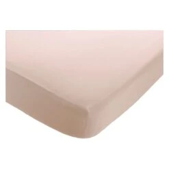 Habitat Washed Plain Pink Fitted Sheet - Double
