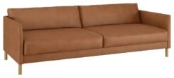 Habitat Hyde 3 Seater Leather Sofa Bed - Tan -Trend Furniture 9185005 R Z009A