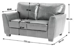 Habitat Milford Leather 2 Seater Sofa - Tan -Trend Furniture 9185926 R E001