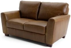 Habitat Milford Leather 2 Seater Sofa - Tan -Trend Furniture 9185926 R Z002A