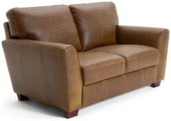 Habitat Milford Leather 2 Seater Sofa - Tan -Trend Furniture 9185926 R Z004A
