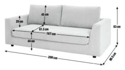 Habitat Brixley Fabric 3 Seater Sofa - Yellow -Trend Furniture 9191336 R E001