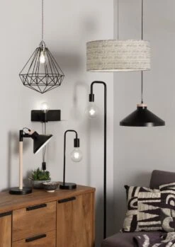 Habitat Kanso Wire Pendant Shade - Black -Trend Furniture 9199462 R Z002C
