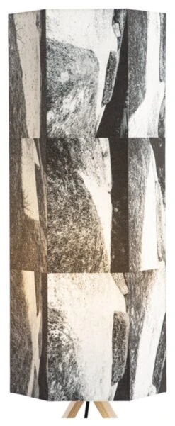 Habitat Whiteleaf Printed Column Floor Lamp - Black & White -Trend Furniture 9201910 R Z006A