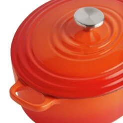 Habitat 4.7 Litre Cast Iron Oval Casserole Dish - Orange -Trend Furniture 9212363 R Z005A