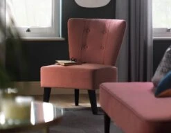 Habitat Delilah Fabric Cocktail Chair - Teal -Trend Furniture 9213135 R Z001C