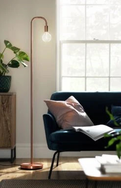 Habitat Rayner Floor Lamp - Rose Gold 21 Habitat Rayner Floor Lamp - Rose Gold -Trend Furniture 9222061 R Z003C