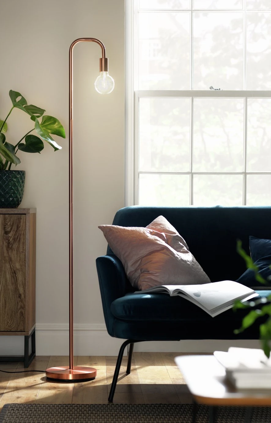 Habitat Rayner Floor Lamp - Rose Gold 12 Habitat Rayner Floor Lamp - Rose Gold - Image 10