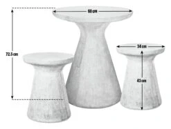 Habitat Milton 2 Seater Fibrestone Garden Bistro Set - Black -Trend Furniture 9224430 R E001