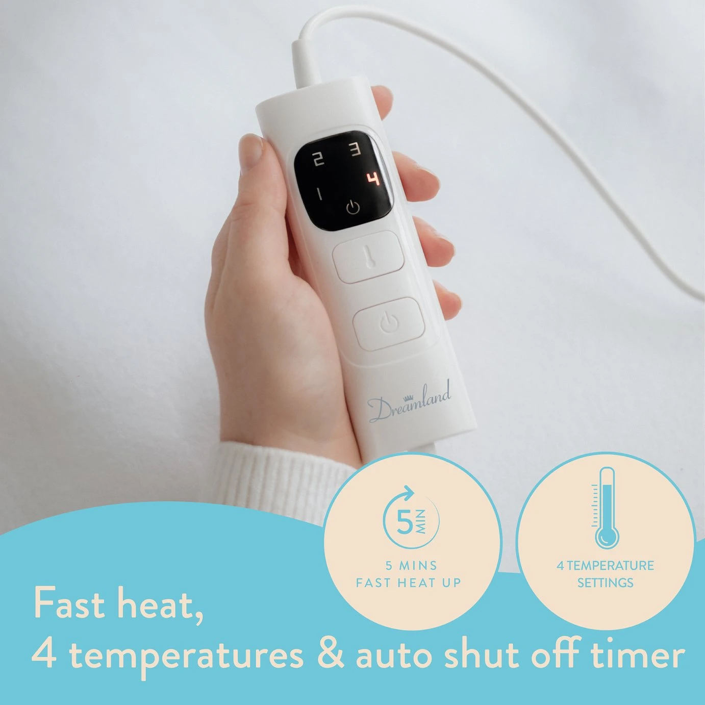 Dreamland Antibacterial Heated Underblanket - Single 6 Dreamland Antibacterial Heated Underblanket - Single - Image 4