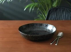 Habitat Preto Stoneware Serving Bowl - Black -Trend Furniture 9310856 R Z002C