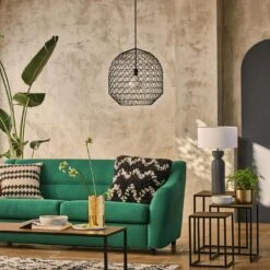 Habitat Moore Ceiling Light - Black -Trend Furniture 9312926 R Z004C