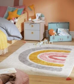 Habitat Kids Rainbow Tufted Flatweave Cotton Rug -120x170cm -Trend Furniture 9338302 R Z001C