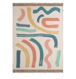 Habitat Studio Squiggle Cotton Throw - Multicoloured -Trend Furniture 9340541 R Z004A