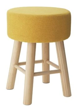 Habitat Sophie Small Fabric Stool - Yellow -Trend Furniture 9350995 R Z002A