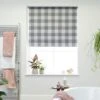 Habitat Block Check Blackout Roller Blind - 3ft - Grey -Trend Furniture 9372746 R Z001C