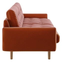 Habitat Fenner Velvet 3 Seater Sofa - Orange -Trend Furniture 9374232 R Z004A