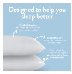 Slumberdown Summer Cool Medium Support Pillow - 2 Pack -Trend Furniture 9378757 R Z005A