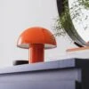 Habitat Ngami Mushroom Aluminium LED Touch Table Lamp-Orange -Trend Furniture 9381672 R Z001A