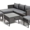 Habitat 5 Seater Rattan Effect Garden Corner Sofa Set - Grey -Trend Furniture 9397673 R Z001A