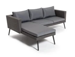 Habitat 5 Seater Rattan Effect Garden Corner Sofa Set - Grey -Trend Furniture 9397673 R Z003A