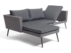 Habitat 5 Seater Rattan Effect Garden Corner Sofa Set - Grey -Trend Furniture 9397673 R Z006A