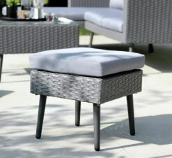 Habitat 5 Seater Rattan Effect Garden Corner Sofa Set - Grey -Trend Furniture 9397673 R Z006C